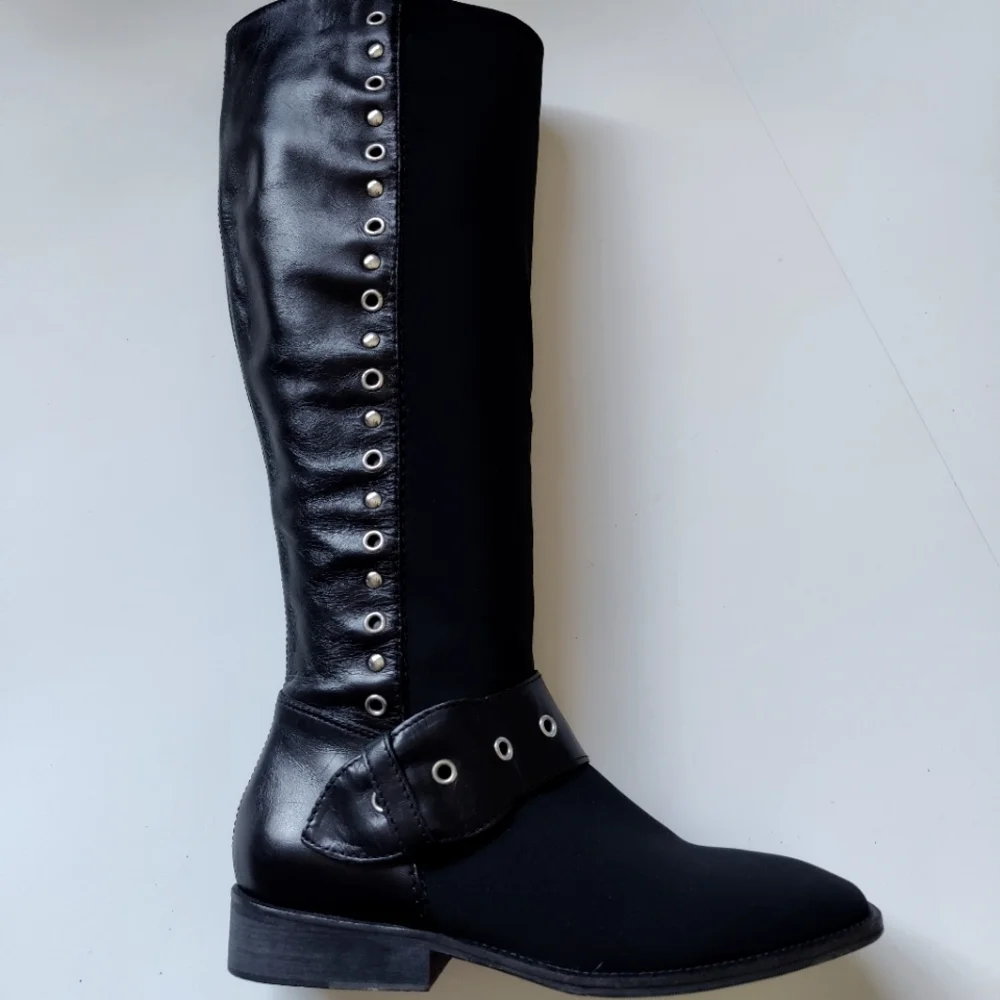 NWOT Donald J. Pliner Gale Black Knee High Boots